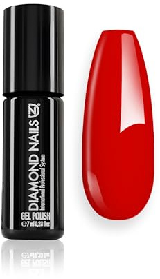 Diamond Nails - UV Nagellack - FERRARI RED - 7 ml - Extra Widerstandsfähig - Premium Shellac für langanhaltenden Glanz - Gel Nägel & UV Lacke in perfekter Studioqualität