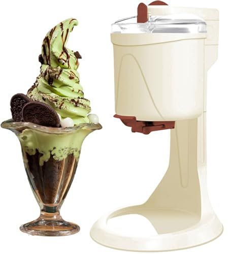 EliKBH Softeismaschine Einfache One-Push-Bedienung Hause EIS Mixer Desktop Milchshake for Dessert Joghurt Kegel