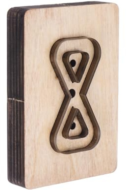 sourcing map Leather Cutting Die 2.8x1.4x0.5 Leather Metal Die Cutter Backpack Strap Stainless Steel Cutting Template Wooden Stamping Punching Tool for DIY Leather Crafts Making