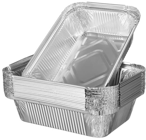 Cabilock 40 Pièces Poêle à Frire Lèchefrite Plateau Rond Revêtements De Gril Moules à Gâteaux En Aluminium Gâteau D'aluminium Aller Contenants Alimentaires Avec Couvercles Moule à Cupcakes