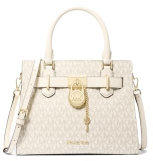 Michael Kors Borsa da donna Hamilton Small Satchel, Crema chiaro, s