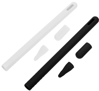 KONTONTY 2pcs Silicone Stylus Covers for Digital Pencil Protect Nib Soft Case Compatible Pad Pro Stylus Pen
