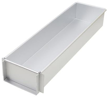 Molde rectangular para tartas, molde cuadrado para tartas de mousse, 15,74 x 3,93 x 2,36 pulgadas, molde de aleación de aluminio para tartas de cumpleaños, mousse, gasa, tarta de queso para bodas