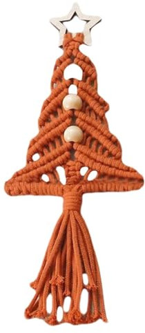 Generisch Makramee-Weihnachtsbaum, Wandbehang, Boho-Weihnachtsschmuck | Handgefertigtes gewebtes Baumdekor,Boho-Weihnachts-Makramee-Dekoration für Schlafzimmer, Wohnzimmer, Wohnheim