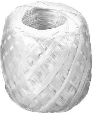 PATIKIL Corde en Polyester Nylon Plastique de 125m/410Ft, Rouleau de Cordes de ménage pour Le Jardinage, l'emballage, l'artisanat DIY, Blanc