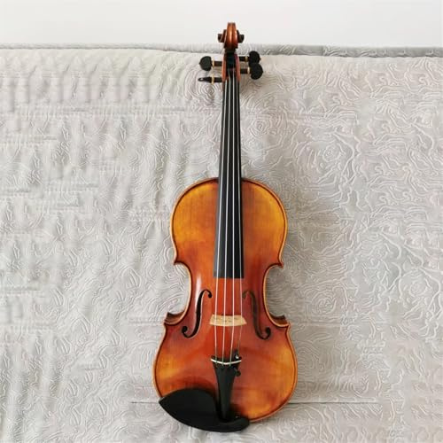 Geige Vintage Violine Fichte Violine 4/4 Kräftiger Ton Retro Lack Gelb Rot Violino Mit Koffer(A)
