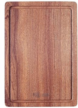 MITSUMOTO SAKARI Planche à Découper en Bois Sapele 35,6 x 25,5 x 2,2cm | Planche à Découper de Cuisine Japonaise, Planche à Découper Professionnelle en Bois, Avec Rainure de Trop-Plein