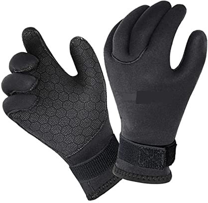 Neoprenhandschuhe 1 Paar 5 mm Tauchhandschuhe for Herren Schnorcheln Surfhandschuhe Verschleißfester thermischer Handschutz Schnorcheln Surfen Angeln Wassersport(Small)