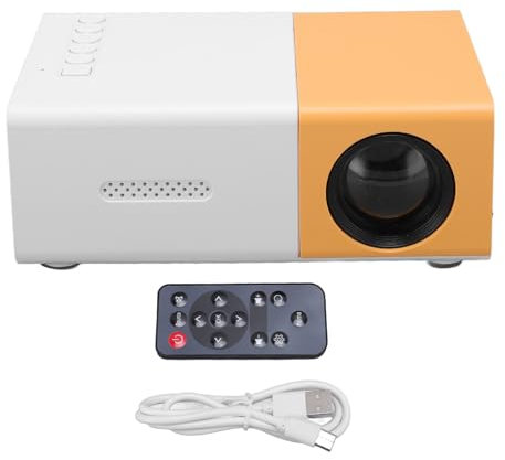 Yanmis Projecteur Intelligent, Mini Projecteur Portable 1080p, 10-20ANSI luminosité, HDMI/USB/AUX, pour Les Divertissements à Domicile, Les Réunions et Les Jeux, Petit Projecteur de Voyage