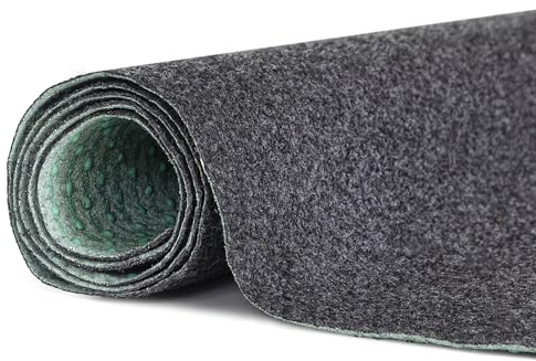 Mazovia Kunstrasen Anthrazit für Balkon, Terrasse, Patio, Pavillon Outdoor, auf Meter, Wasserdicht, UV-beständigt - Oeko-TEX® Zertifikat - 133 x 600 cm