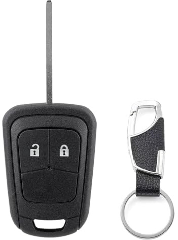 EcoJozon SchlüSselgehäuse 2 Tasten Auto Schlüssel Gehäuse, Auto SchlüSselgehäuse mit Schraubendreher und AutoschlüSselanhänger für Opel Astra Insignia Meriva Corsa Adam