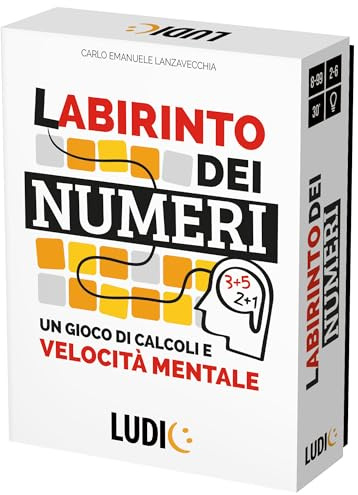 Ludic - Labirinto dei Numeri - Vecchia Versione | Un Gioco di Calcoli e velocità Mentale, Giochi di società per Tutta la Famiglia, Gioco da Tavolo per Ragazzi e Adulti, Idea Regalo Bambino 8 10 Anni
