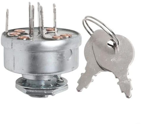 DEMULAX Interrupteur d'allumage à clé Compatible avec Les tondeuses 92377 et 91846, conçu for Une Utilisation en extérieur Interrupteur de démarrage à clé pour Tondeuse