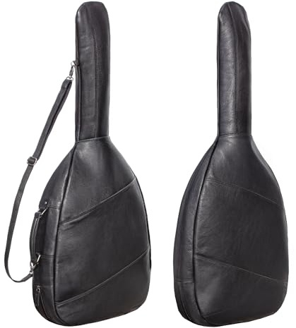 STILORD 'Elvis' Housse Guitare 4/4 Cuir Premium 39' 40' 41' étui Guitare Acoustique et Classique Gig Bag Imperméable Housse Rembourrée pour Guitariste, Couleur:Noir