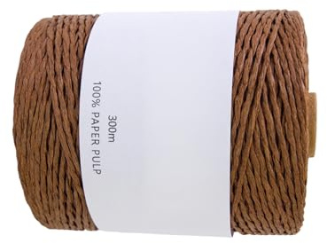 Filo di rafia naturale da 3,28 m, filo di carta da imballaggio per artigianato artistico e tessitura di borse, cappelli, cesti