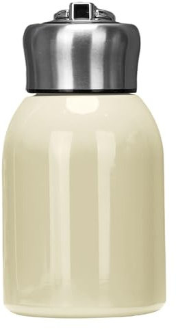 Mini bouteille d'eau isotherme en acier inoxydable anti-fuite, portable avec crochet, 300 ml, vert (blanc, 13 x 7,5 cm)