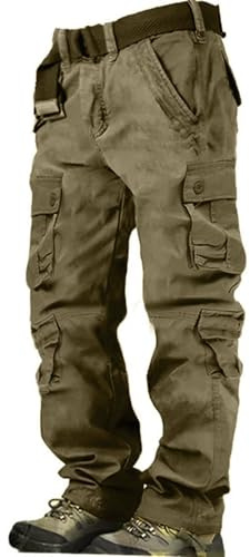 Générique Pantalon Travail Homme Peche Surpantalon Slim Pluie Moto Tactique Hiver Cargo Homme Travail Militaire Jardinage Cargo Camouflage Softshell Pantalon L
