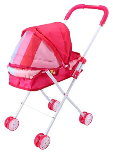 Poussette de poupée, Poussette de poupée, Landau Pliable réaliste avec capacité avec Roues sans Bruit, Jouet pour Enfants, Style 2