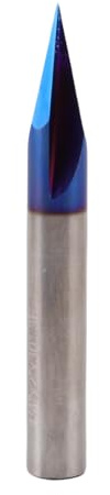 FTVOGUE 30-Grad-V-Nut-Gravierfräser, Nanobeschichtetes Hartmetall, 1/4-Zoll-Schaft, 3-schneidiger Fasenfräser für Hartholz, Sperrholz, Acryl, Kunststoff, Leiterplatte
