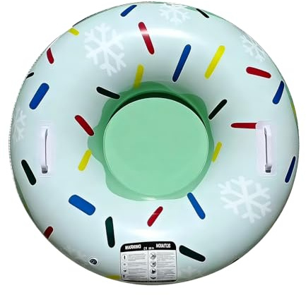 Tuyau à neige gonflable – 80 x 80 cm - Luge d'hiver épaisse et résistante au froid - Pelle à neige avec double poignée - Luge d'extérieur robuste - Tube à neige pour filles, adolescentes, parc