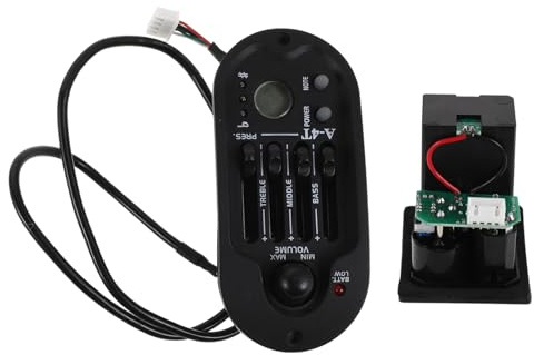 Healeved Pickup per Chitarra Acustica con Eq a 4 Bande e Preamplificatore Lcd per Chitarra Elettrica e Acustica in Plastica e Metallo per Registrazioni e Concerti