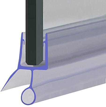 Shower or Bath Screen Door Seal | Fits 4, 5 or 6mm Glass | Seals Gaps of Up to 12mm | 80cm, 90cm, 140cm or 2m Long | SEAL002 (80cm)