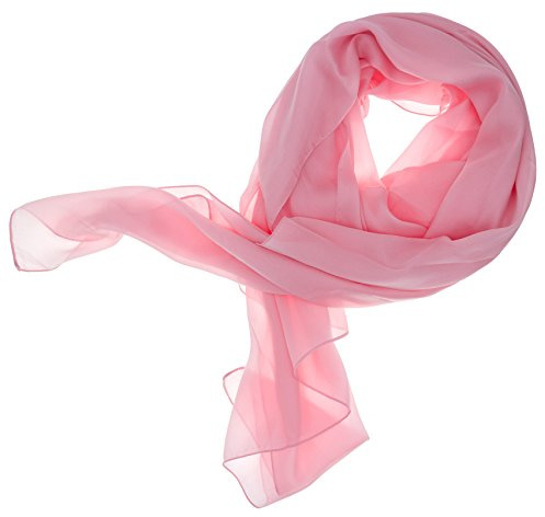 DOLCE ABBRACCIO by RiemTEX ® Schal Damen LADY SUNSHINE Seidentuch Tücher mit hohem Seidenanteil Pashmina Stola in Rosa Tuch Halstuch Kopftuch Damen Seidenschal Elegante Schals (Rosa)