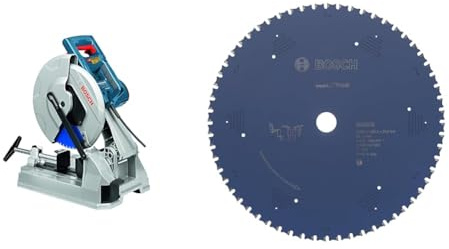 Bosch Professional GCD 12 JL - Tronzadora para metal (2000W, 1.500 rpm, Ø Disco 305 mm, en caja) + Bosch 2 608 643 060 - Hoja de sierra circular Expert for Steel (305 x 25,4 x 2,6 mm, 60)