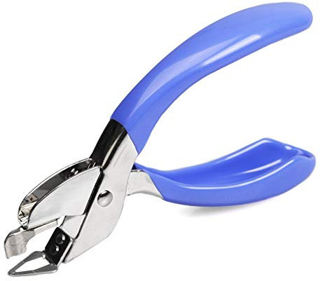 Sinzau Heftklammerentferner, Büroheftklammerziehwerkzeug, handgehaltener Komfort, Blau