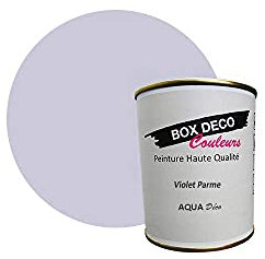 BOX DECO COULEURS Peinture murale acrylique aspect mat Aqua Déco - 750 ml, Violet Parme