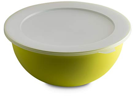 omada Design Schüssel (3,5 Liter) mit Deckel aus Polypropylen und Integrierten Antimikrobiellen Mitteln eliminiert Bakterien und Pilze, Sanaliving