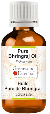 Greenwood Essential Puro Olio di Bhringraj (Eclipta alba) Grado Terapeutico Naturale 30ml (1 oz)