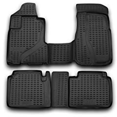Element 3D Gummimatten Set passend für Honda CR-V | Mk2 II | 2001-2007 | 100% passgenaue Auto Fußmatten, Auto Fussmatten Gummi
