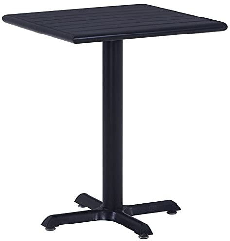 KTHLBRH (Blitzlie ferung) Cafetisch Gartentisch Bartisch Garten Tisch Beistelltisch Loungetisch für Garten, Terrasse und Balkon Gartentisch Schwarz 60x60x75 cm