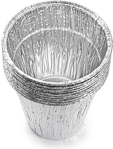 5 Stück große Fett-Eimer-Einlagen,kompatibel mit Traeger, Pit Boss, Rec Tec, Oklahoma Joe's Pellet-Grills,Aluminium-Fett-Eimer-Auskleidung für Holzpellet-Grill,BBQ-Eimer-Einlagen,15.2x16 cm nch