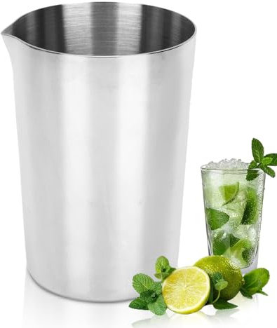 Shaker da Cocktail in Acciaio Inox, Brocca per Cocktail in Metallo Miscelatore per Bicchieri per Cocktail Bar Brocca per Mescolare Bevande(D'argento)