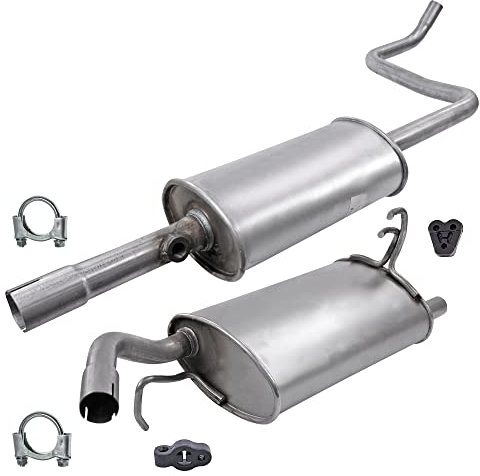 ATEC Germany Set di silenziatori di scarico 1x Silenziatore centrale, 1x Silenziatore posteriore, con materiale di montaggio Compatibile con MITSUBISHI COLT VI (Z3_A, Z2_A)