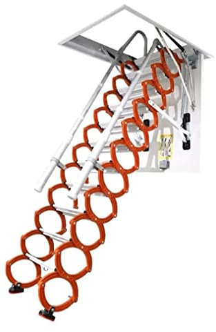Dachbodenleiter Dachbodentreppe Dachbodenleiter Klappbare Verlängerungsleiter Wandmontierte Leiter Herunterziehbare Dachbodenleiter Dachbodenscherenleiter für Zuhause