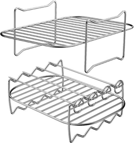 BSEID Grille de barbecue - Grille de maintien au chaud en acier inoxydable - Grille de maintien au chaud rectangulaire pour ailes de poulet pour jardin, randonnée, camping, voyage, extérieur