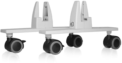 Könighaus Pieds roulants - 2 pieds métal - 130-1200 W - Blanc | Pour utiliser les chauffages infrarouges comme appareils mobiles sur pied