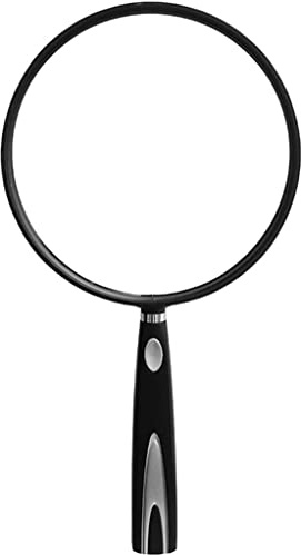 Vergrößerungsglas, 20-fach, große Lupe, Handlupe, für Senioren, Kinder, Lesen, optische Glaslinse, hohe Klarheit mit rutschfestem, weichem Gummigriff zum Lesen, Hobbys, Reparieren, OBS, 130-mm-Brille