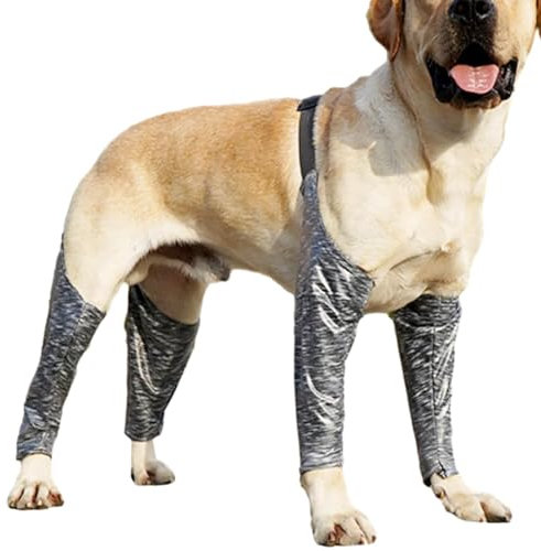 MAIDONG Anti-Lecken-Hundebeinmanschetten, Hunde-Erholungsanzug,wasserdichte Hundestützbandage | Verstellbare Stützbandage für Hunde, Gelenkbandage, Bandagen gegen das Lecken von Wunden an den Beinen