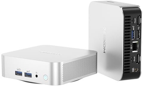 GEEKOM A8 [Die besten Office Mini-PCs] Mini PC mit AMD Ryzen 7 8745HS(3-Jahren-Garantie), 16GB DDR5 & 1TB SSD Windows 11 Pro Mini Computer, AMD Radeon 780M | 6X USB | 8K | für Homeoffice