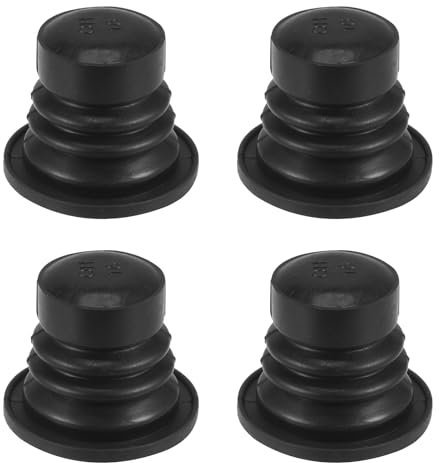 YOKIVE 4 Pack Drain Tube Hose Seal, Silicone Plug Washing-Machine Drain Pipe Sealing Fitting, Great for Terminate Pipe Ends (Black, 39mm)