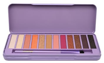bonvoyage Essentials, Palette Ombretti Occhi con Pennello, 12 Colori Matte e Brillanti a Lunga Durata, Ispirata alle Dive Di Hollywood, Formule Sfumabili, Hollywood Dreams