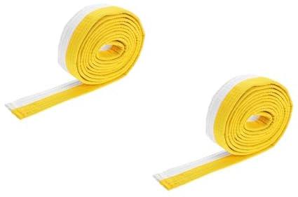BESPORTBLE 2pcs Martial Art Belt for Judo Karate Tai Chi White Training Belt Display Comfortable Fit