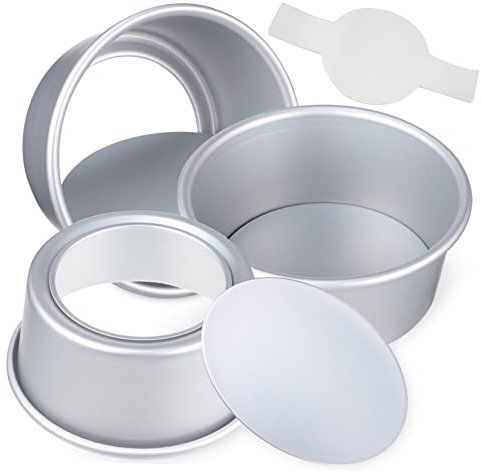 HOLIDYOYO Moldes Para Pasteles Redondos De Papel De Hornear y Envoltorios Para Hornear Tartas y Bizcochos