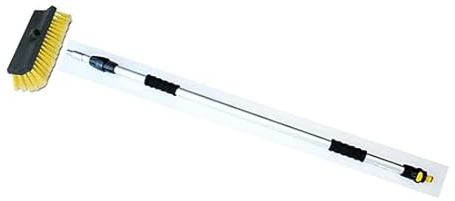 Generico Spazzolone Idrospazzola con Manico Telescopico da cm.130 a cm. 230 Universale per Lavaggio Pannelli Fotovoltaici Auto, Camion, Camper - CP026