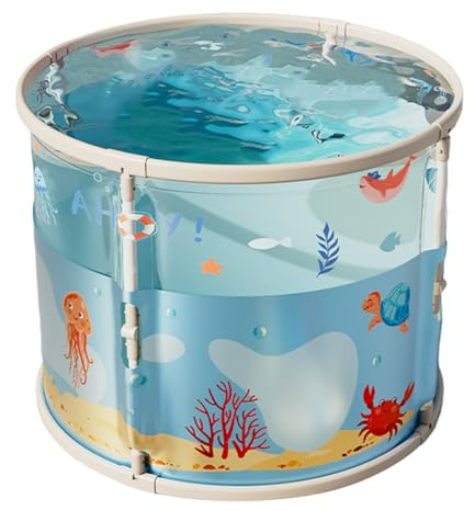 Portable Bathtub, Foldable Ice Bath for Adults, Children, Outdoor, Large Travel Shower with Cold and Hot Water Application, Foldable Tub for Camping, Garden, Recreation, Home