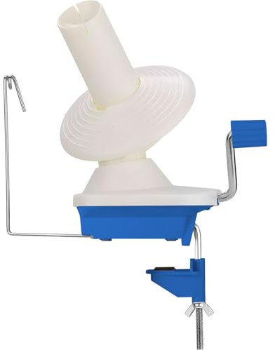 MeYuxg Avvolgitore per Palline di Filato, Avvolgitore Manuale per Lana Gomitoli, Avvolgitore di Lana Facile da installare, Blu